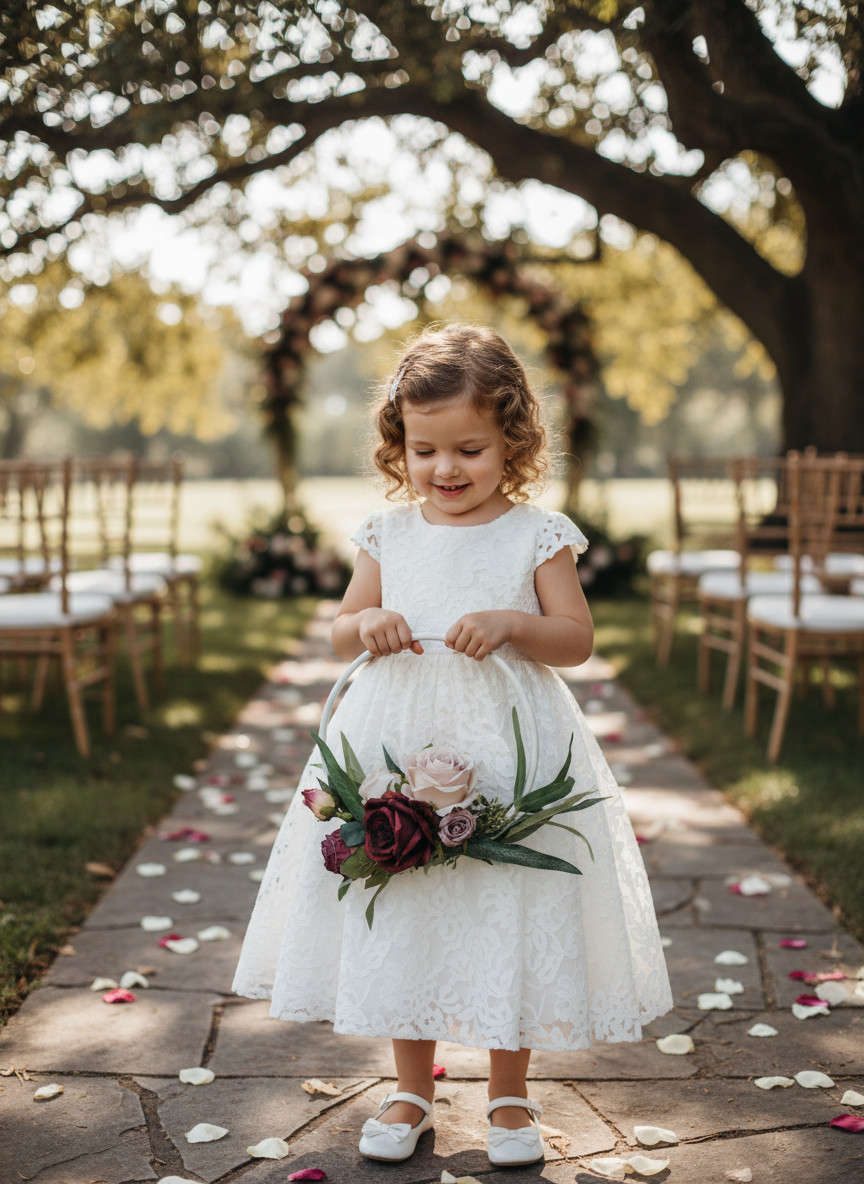 Leah Floral Hoop