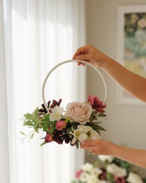 Sophia Floral Hoop