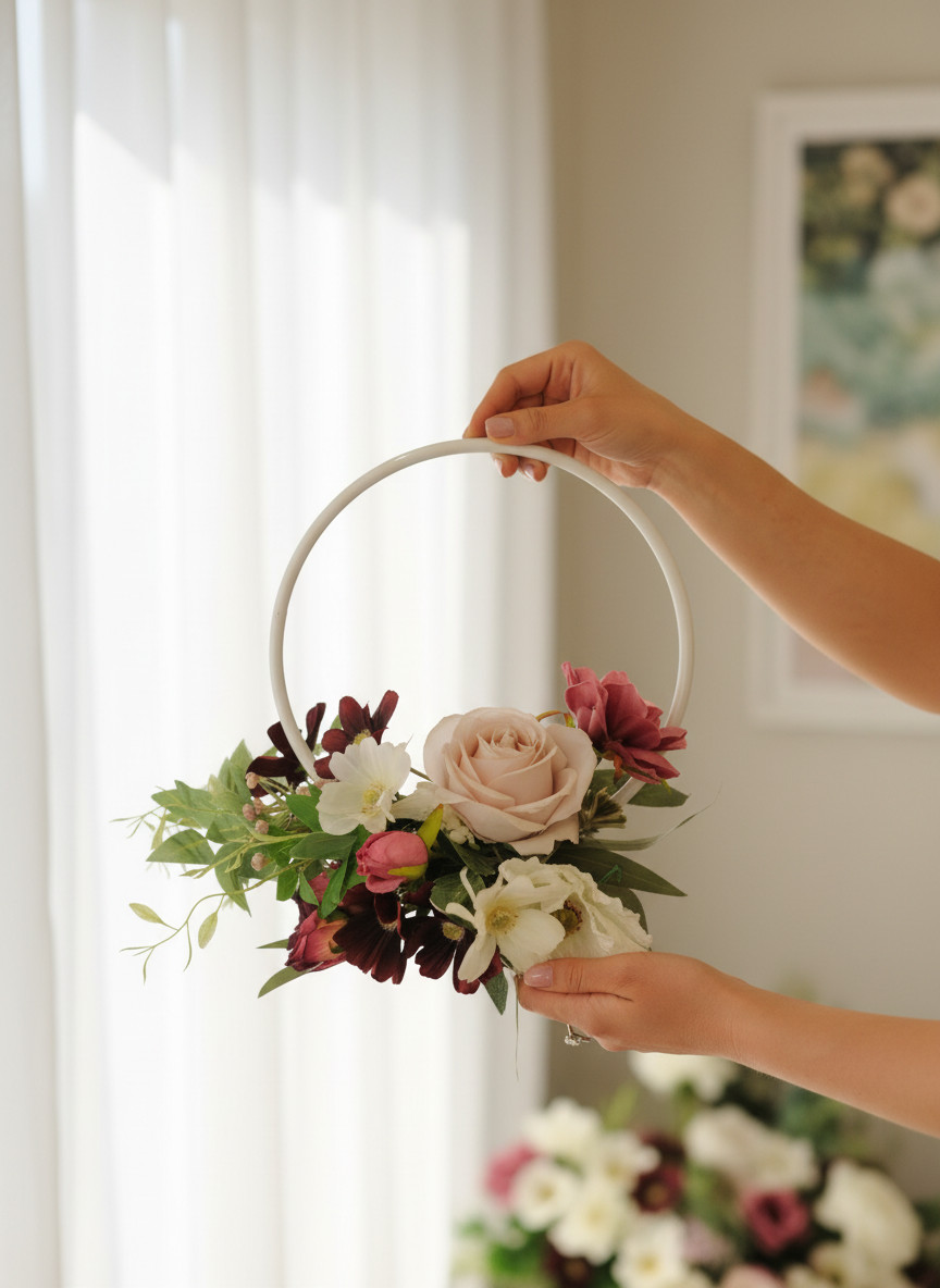 Sophia Floral Hoop