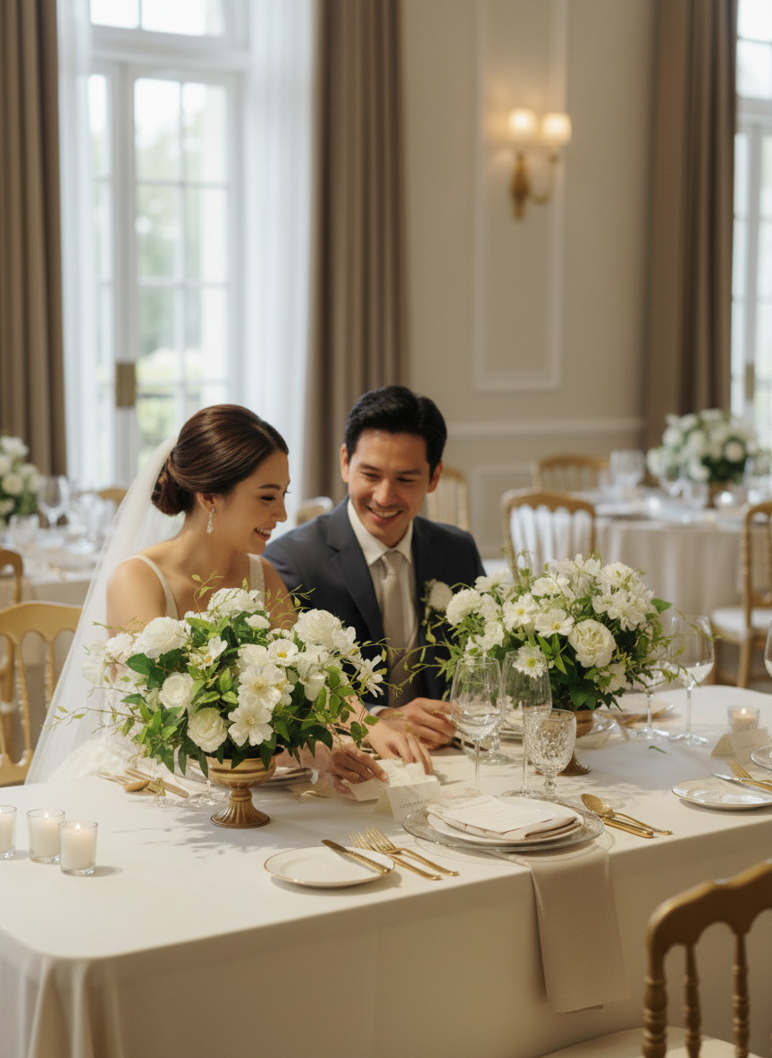 Wedding table flowers from Hire and Admire Blooms