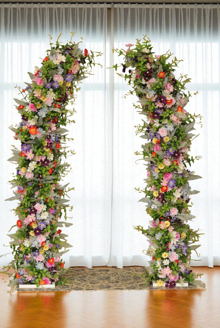 Megan Floral Pillars