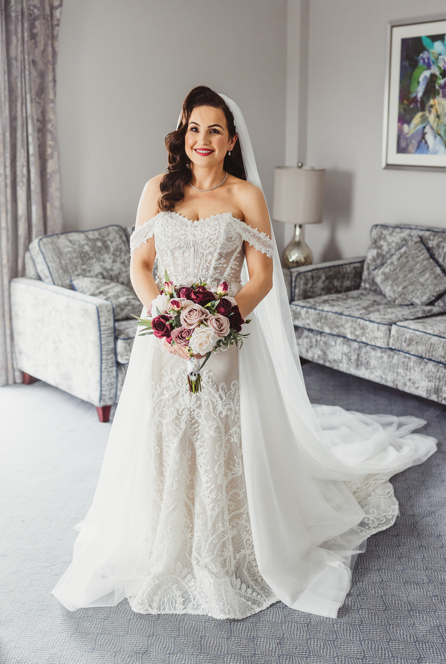 Leah floral pillars
