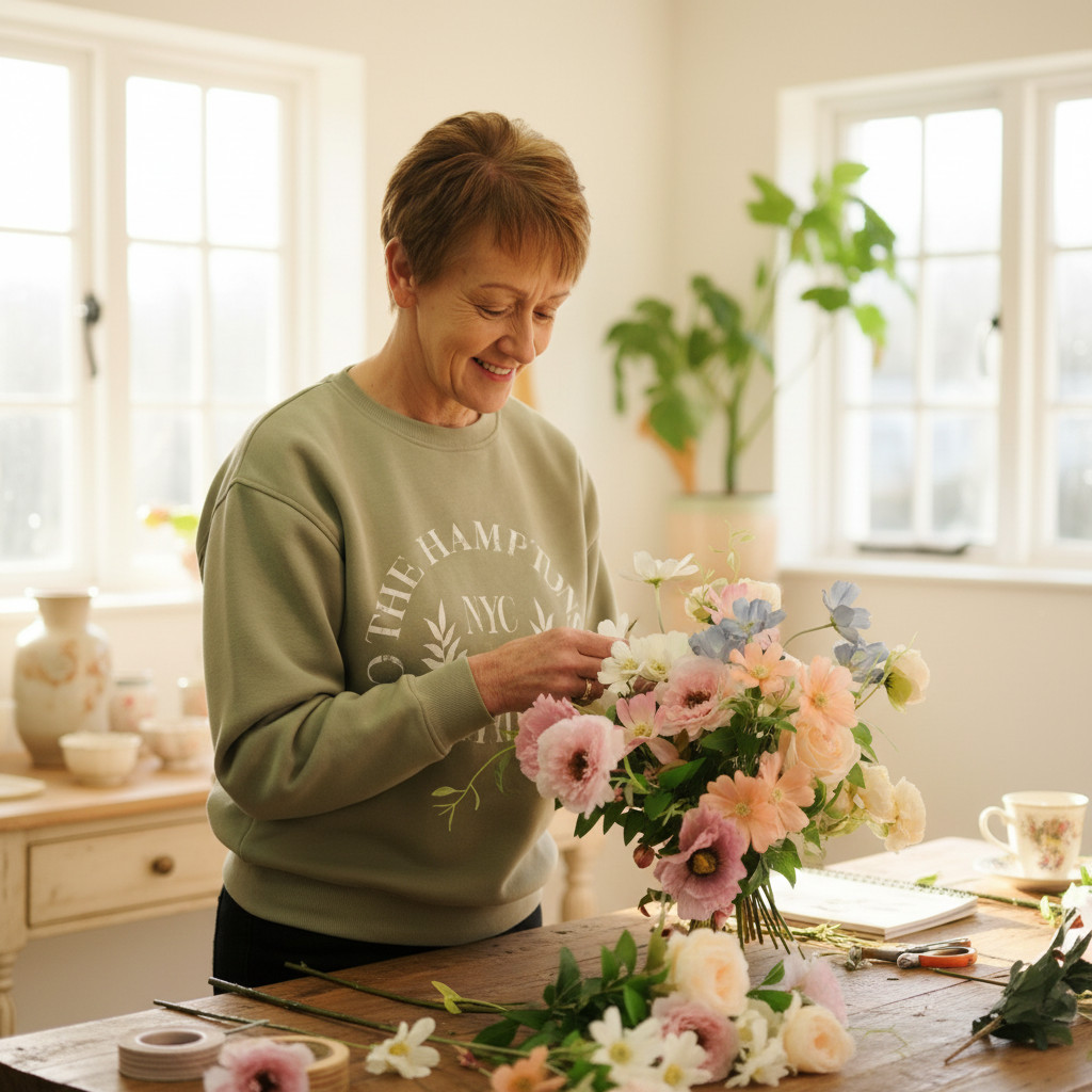 Wedding florist behind Hire and Admire Blooms